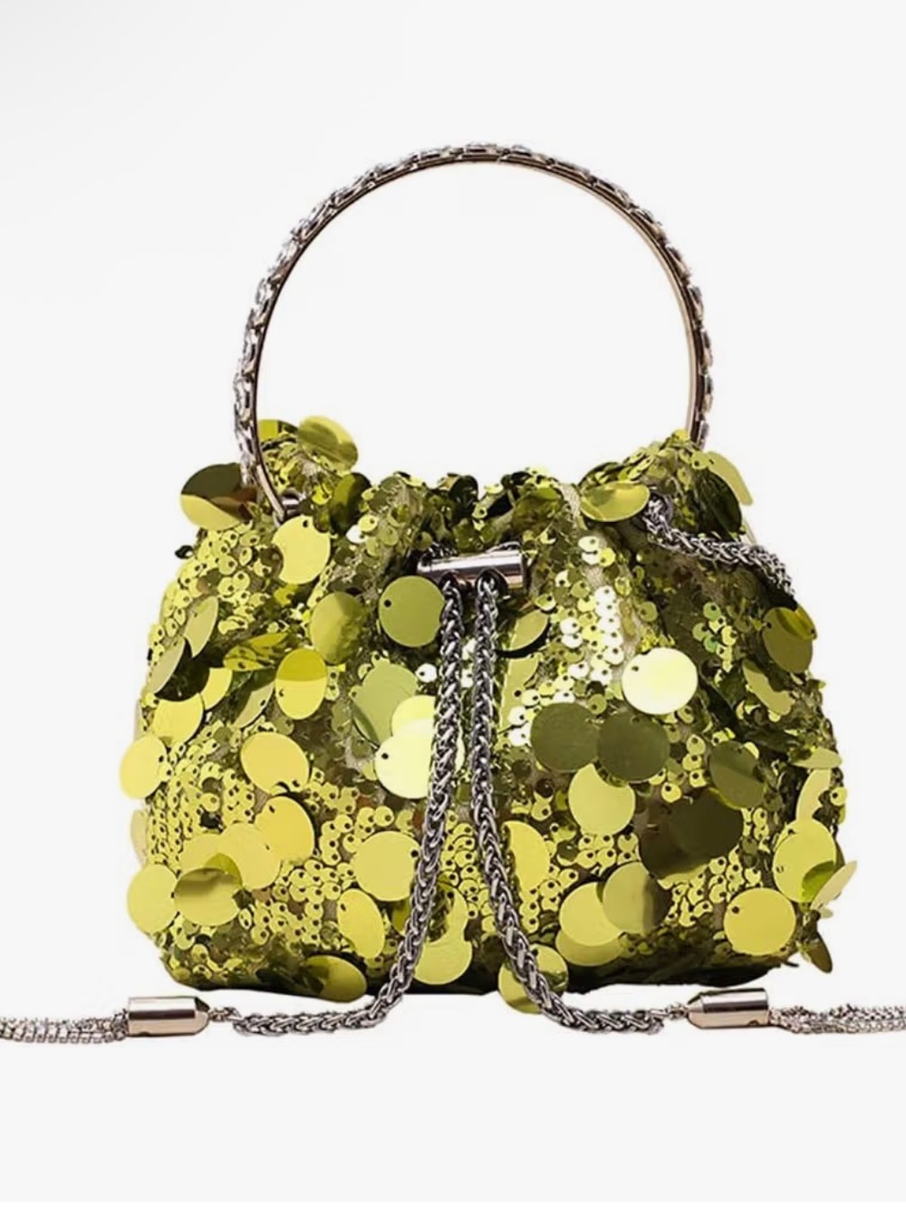 Green Sequin Handbag